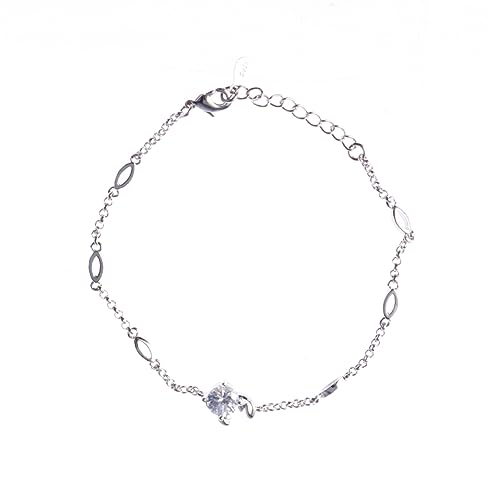 Armband aus Sterlingsilber, Armband aus 925er-Silber, 3 Stück, 12 Armreifen, Armbänder for Damen, Damenarmbänder, Damenarmreifen, Armbänder, Sternbild-Armband, Sternzeichen-Armband ( Color : Silver_Me von VekkEr