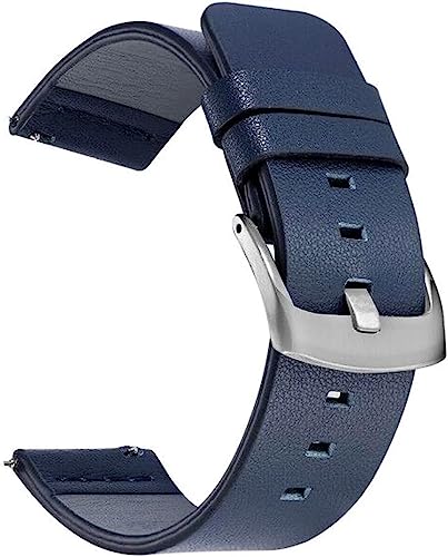 VekkEr Nylon-Uhrenarmband, Sportuhrenarmbänder, Uhrenarmband, 18 mm–24 mm, Lederarmband, Uhrenzubehör, Silberblau, 18 mm von VekkEr