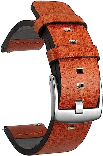 VekkEr Nylon-Uhrenarmband, Sportuhrenarmbänder, Uhrenarmband, 18 mm–24 mm, Lederarmband, Uhrenzubehör, Silberorange, 20 mm von VekkEr