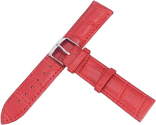 VekkEr Nylon-Uhrenarmband, Sportuhrenarmbänder, Uhrenarmband, Uhrenarmband, Lederarmbänder, 12 mm–26 mm, Uhrenzubehör, Herren-Uhrenarmbänder, Rot, 12 mm von VekkEr