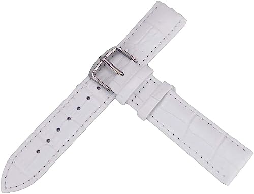 VekkEr Nylon-Uhrenarmband, Sportuhrenarmbänder, Uhrenarmband, Uhrenarmband, Lederarmbänder, 12 mm–26 mm, Uhrenzubehör, Herren-Uhrenarmbänder, Weiß, 21 mm von VekkEr