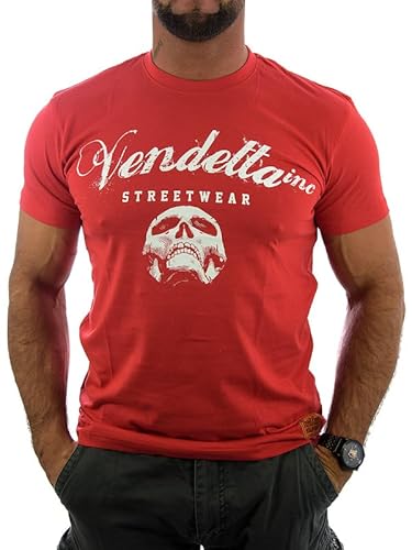 Vendetta Inc. Shirt Logo Patch 1182 Männer Skull T-Shirt rot (XL) von Vendetta Inc.