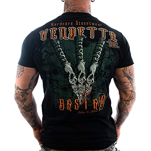 Vendetta Inc. Shirt Skull Knives schwarz Sport, Freizeit Party Tattoo Streewear Männer T-Shirt (3XL) von Vendetta Inc.