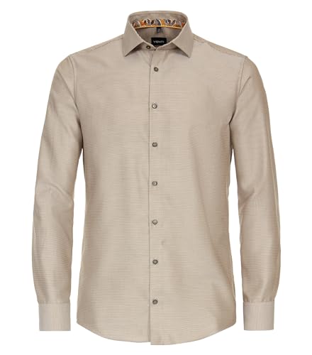 Venti Businesshemd Uni Modern Fit Beige 45 von Venti