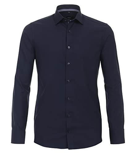 Venti Businesshemd Uni Modern Fit Dunkelblau 45 von Venti