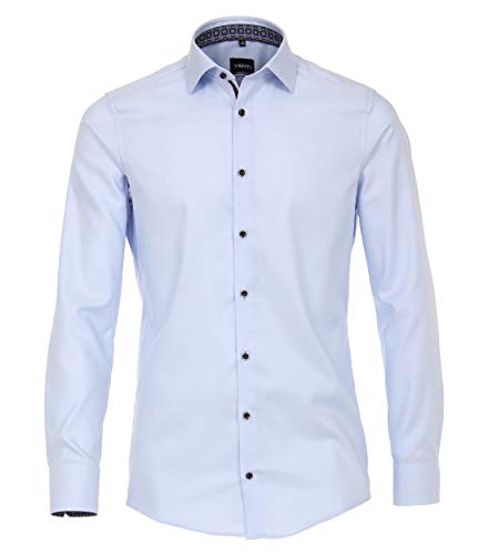 Venti Businesshemd Uni Modern Fit Hellblau 39 von Venti