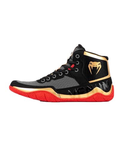 Venum Elite Wrestling-Schuhe - Schwarz/Gold/Rot - 39 von Venum