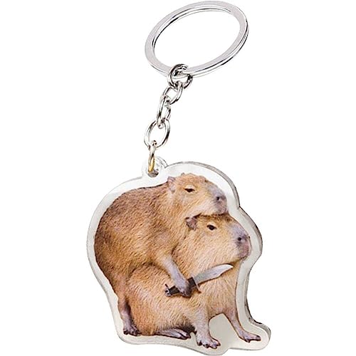 Vepoty Kawaii Cartoon Tier Schlüsselanhänger Schönes Capybara Acryl Schlüsselanhänger Beliebter Taschenanhänger Aaccessory für Mädchen Frauen von Vepoty