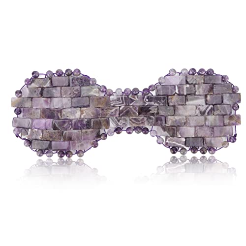 Verdant Touch Amethyst Eye Patch Jadestone Eye Pad zur Reduzierung von Gesichtsödemen und Verbesserung von Augenringen, Bequeme Augenklappe für Männer und Frauen von Verdant Touch