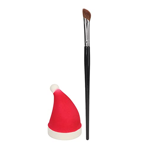 Verdant Touch Angle Brush Sponge Kit Red Christmas Hat Shape Angle Brush Sponge Kit, Nose Shadow Brush Set von Verdant Touch