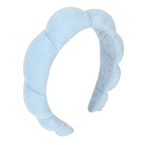 Verdant Touch Handtuch Tuch Schwamm Stirnband Schwamm Stirnband Handtuch Tuch Haarband für Frauen Saugfähig Elastisch Gepolstert Stirnband für Spa Make-up Blau von Verdant Touch