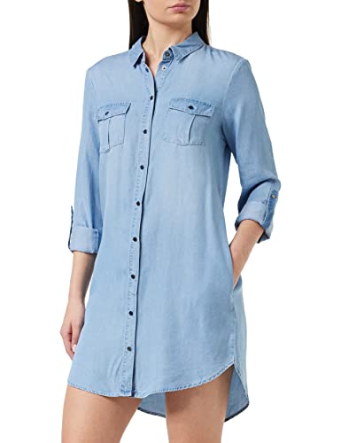 VERO MODA Female Midikleid Shirt- MLight Blue Denim von VERO MODA