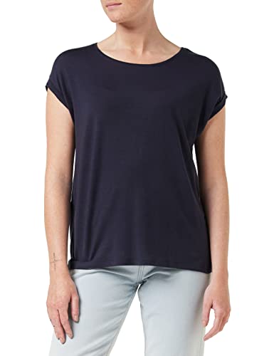 VERO MODA NOS Damen Vmava Plain Ss Top Ga Noos Bluse, Blau (Night Sky), 42 (Herstellergröße: XL) von VERO MODA