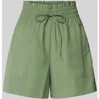 Vero Moda High Waist Shorts mit aufgesetzten Taschen Modell 'CARISA' in Oliv, Größe 38 von Vero Moda