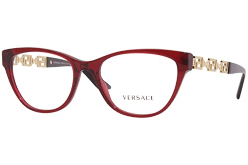 Brillen Versace VE 3292 388 bordeaux transparent, Bordeaux Transparent, 54/18/140 von Versace