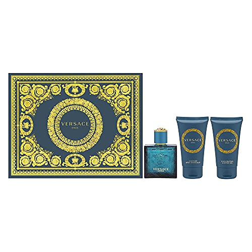 Versace Eros 50 ml Eau de toilette Spray / 50 ml Shower Gel / 50 ml Aftershave Balm von Versace