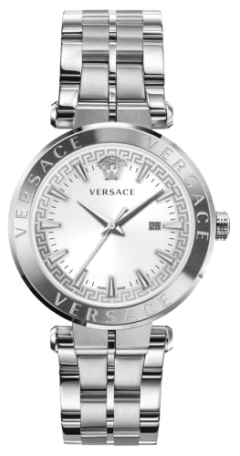 Versace Herren Armbanduhr Aion 44 mm Datumsfenster Armband Edelstahl VE2G00321 von Versace