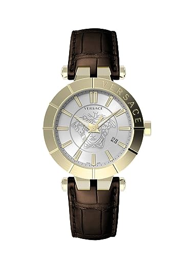 Versace Herren Armbanduhr V-Race Restyling 42 mm Datumsfenster Armband Leder VE2B00321 von Versace