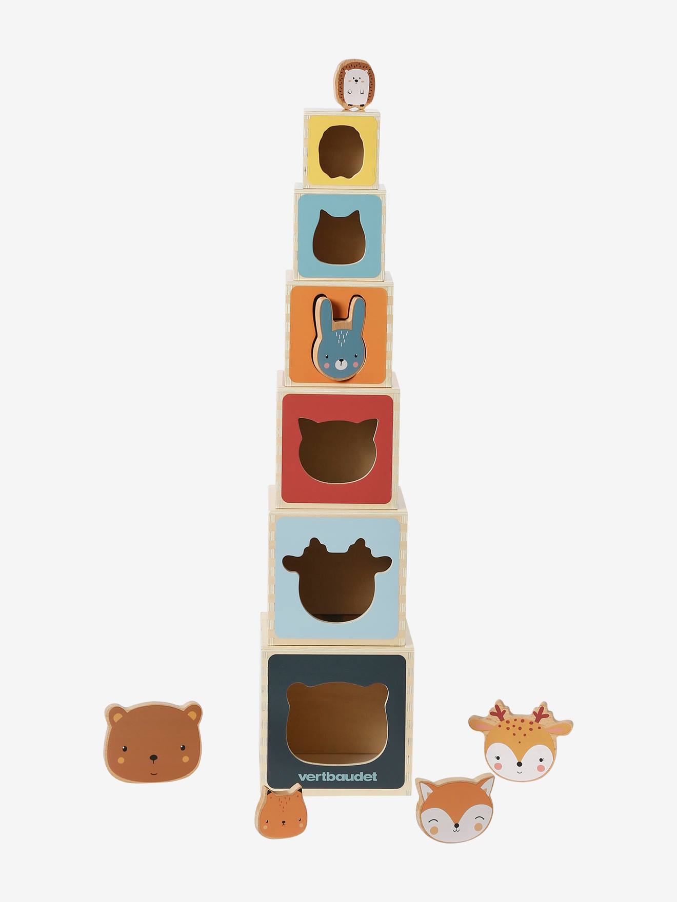 Baby Stapelturm mit Steckspiel aus Holz FSC® von Vertbaudet