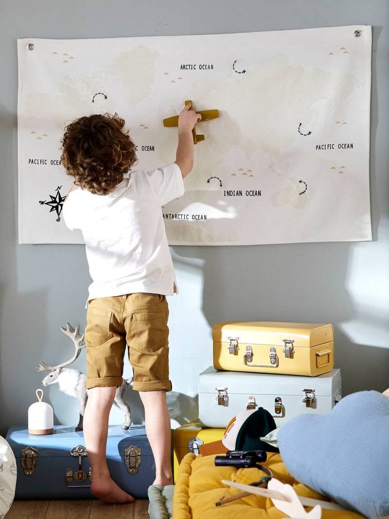 Kinderzimmer Wandbehang WELTKARTE von Vertbaudet