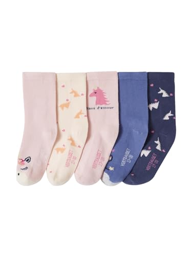 Vertbaudet 5er-Pack Mädchen Socken mit Einhorn und Herzen rosa 19/22 Vertbaudet 5er-Pack Mädchen Socken mit Einhorn und Herzen rosa 19/22 von Vertbaudet