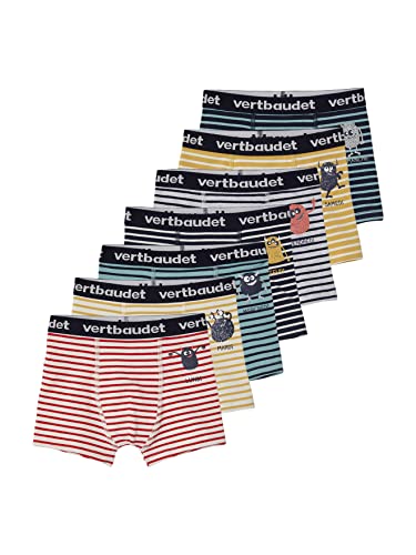 Vertbaudet 7er-Pack Jungen Boxershorts, Monster Pack dunkelgrün/gelb gestreift 92/98 Vertbaudet 7er-Pack Jungen Boxershorts, Monster Pack dunkelgrün/gelb gestreift 92/98 von Vertbaudet