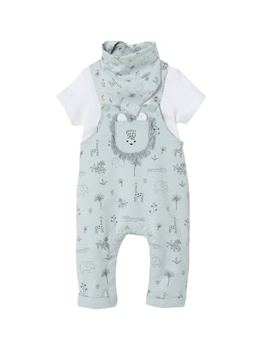 Vertbaudet Baby-Set: Latzhose, Body & Halstuch, Dschungelmotive blau 68 Vertbaudet Baby-Set: Latzhose, Body & Halstuch, Dschungelmotive blau 68 von Vertbaudet