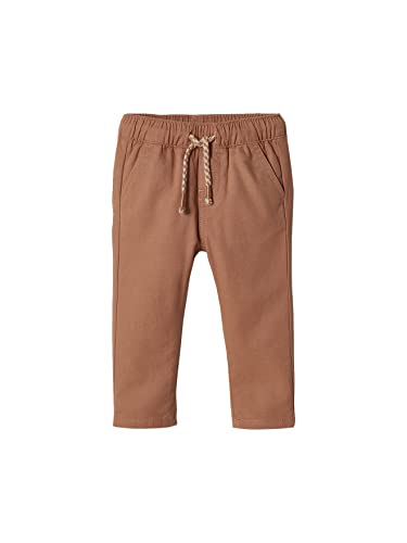 Vertbaudet Jungen Baby Stoffhose, Dehnbund braun 80 von Vertbaudet