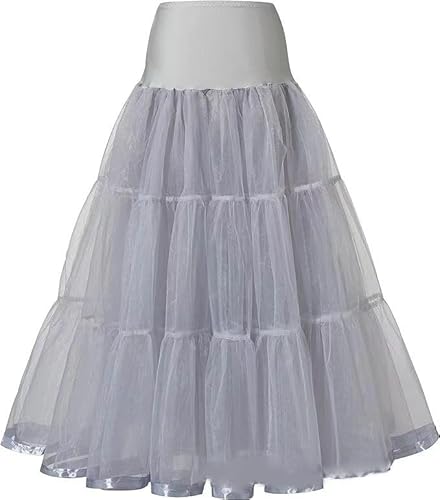 Verve Jelly Damen Petticoat mit elastischer Taille Chiffon Petticoat Puffiger Tutu Tüllrock Prinzessin Ballett Tanz Pettiskirts Unterrock Grau Klein/Mittel Verve Jelly Damen Petticoat mit elastischer Taille Chiffon Petticoat Puffiger Tutu Tüllrock Prinzessin Ballett Tanz Pettiskirts Unterrock Grau Klein/Mittel von Verve Jelly