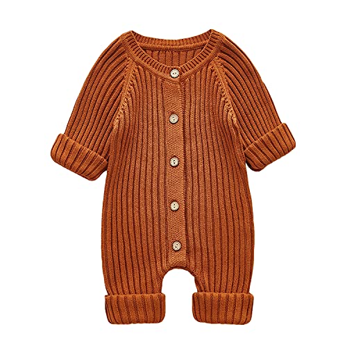 Verve Jelly Neugeborenes Baby Jungen Mädchen Strampler Langarm Strick Body Overall Einteiliges Outfit Kleidung Orange 100 12-18 Monate Verve Jelly Neugeborenes Baby Jungen Mädchen Strampler Langarm Strick Body Overall Einteiliges Outfit Kleidung Orange 100 12-18 Monate von Verve Jelly