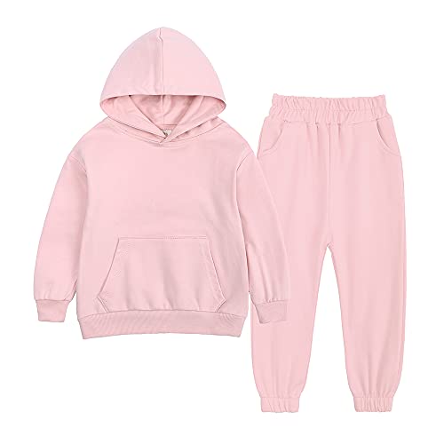 Verve Jelly Neugeborenes Jungen Mädchen Einfarbig Kleidung Hosen Set Baby Kinder Langarm Oberteile Sweatsuit Set Kleinkind Jungen Mädchen Trainingsanzug Hosen Set Rosa 90 1-2 Jahre von Verve Jelly