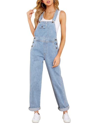 Vetinee Latzhose Blau Damen Latzhose Blau Damen Damen Overall Arbeitslatzhose Damen Latzhosen für Damen Latzhose Jeans Damen Seaside Blau Größe Large Passt EU Größe 42 bis EU Größe 44 von Vetinee