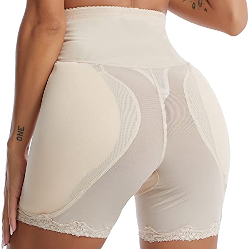 Vevarble Damen Shapewear Bauchweg Miderhose Hohe Taille Figurenformend Miederpants Unterhose Push Up Panties(M-Beige) von Vevarble