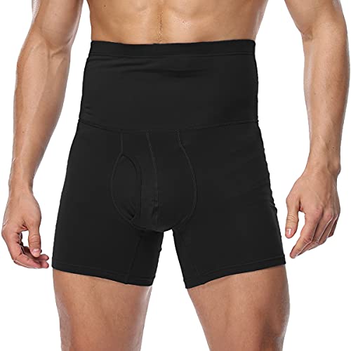 Vevarble Herren Boxershorts Baumwolle Unterhose Hohe Taille Figurformende Bauchweg Männer Boxer Sportunterwäsche Retroshorts B/XXL von Vevarble