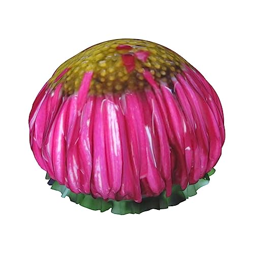 Duschhaube, Blumen-Gerbera-Motiv, Badekappe, wasserdicht, wiederverwendbar, Duschhut für Damen und Herren, Haar-Badekappen von VhoMes