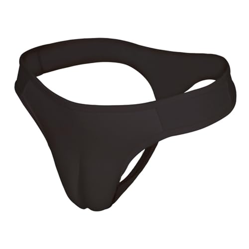 Sexy Camel Toe Höschen Hiding Gaff Shaping Tanga-Slips Baumwoll-Beutel-Unterwäsche Crossdresser Transgender-Dessous für Männer (Color : Black Thong, Size : XXL) von VhoMes