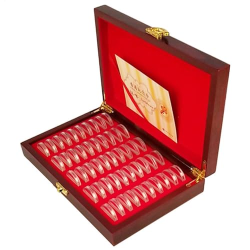 Münzboxen aus Holz für Sammler - Professioneller Münzsammler Holz | Gedenkmünzen-Organizer für 50 Münzen, Home Organizer Container Münzboxen aus Holz für Sammler - Professioneller Münzsammler Holz | Gedenkmünzen-Organizer für 50 Münzen, Home Organizer Container von Vibhgtf