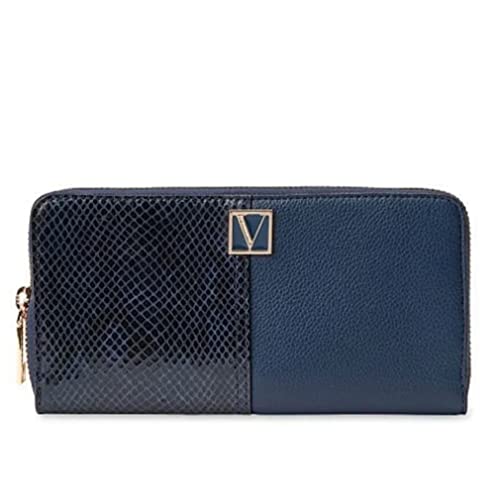 Victoria's Secret Midnight Croc Wallet Large Bi-Fold Wallets For Women (Midnight Croc), Midnight Croc, Einheitsgröße, Kartenetui von Victoria's Secret