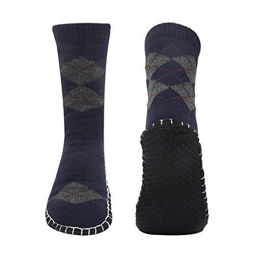 Vihir Herren Damen Kuschelsocken Warme Stoppersocken rutschfeste Slipper Socken Dicke Hüttensocken Flauschig Hausschuhe Socken Winter Geschenk Weihnachtssocken 38-46 von Vihir