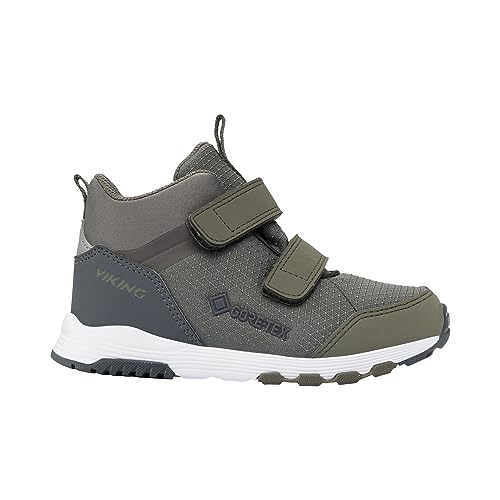 Viking Etne Mid GTX Walking Shoe, Olive/Charcoal, 28 EU Schmal von Viking