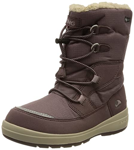 Viking Jungen Unisex Kinder Ha​s​l​u​m​ Hi​g​h​ GTX Wa​r​m​ Schneestiefel, Plum/Pink, 21 EU von Viking