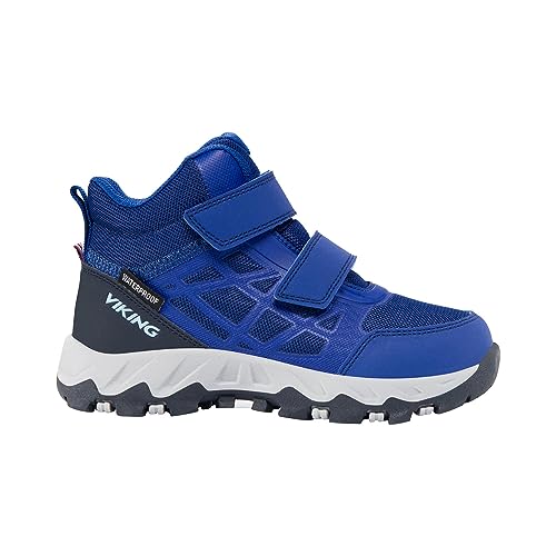 Viking Jungen Unisex Kinder Track Mid WP 2V Walking Shoe, Royal/Navy, 23 EU von Viking