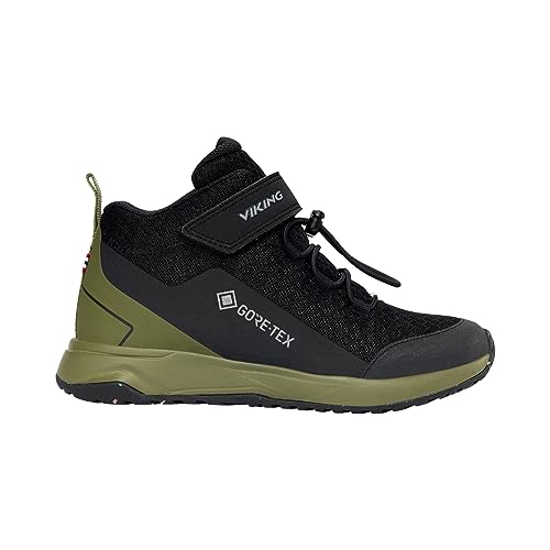 Viking Unisex Elevate Mid GTX Walking Shoe, Black/Khaki, 38 EU von Viking