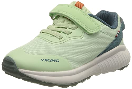 Viking Unisex Kinder Aery Dal Low Sneaker, Blue Green Light Green, 28 EU Schmal von Viking