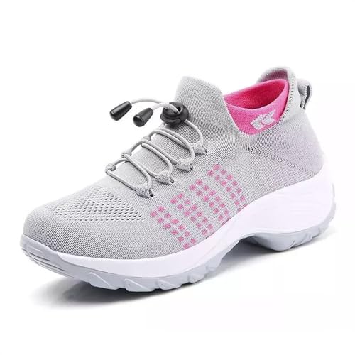 Vimlo Orthofit – Orthopädische Schuhe for Damen, Ultra-Bequeme, atmungsaktive Mesh-Tennis-Sneaker, orthopädische Slip-on-Wanderschuhe for Damen (Color : D, Size : 36) von Vimlo