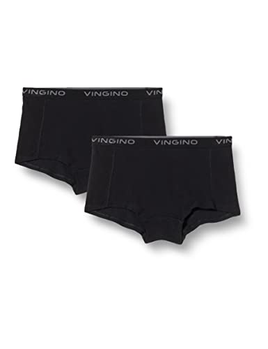 Vingino Mädchen Girls Boxer (2-Pack) Hipster Panties, Deep Black, 8 Jahre EU von Vingino