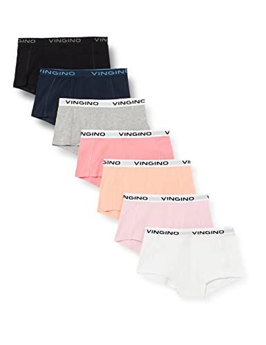 Vingino Mädchen Girls Boxer (7-Pack) Hipster Panties, Multicolor Pink, 8 Jahre EU von Vingino