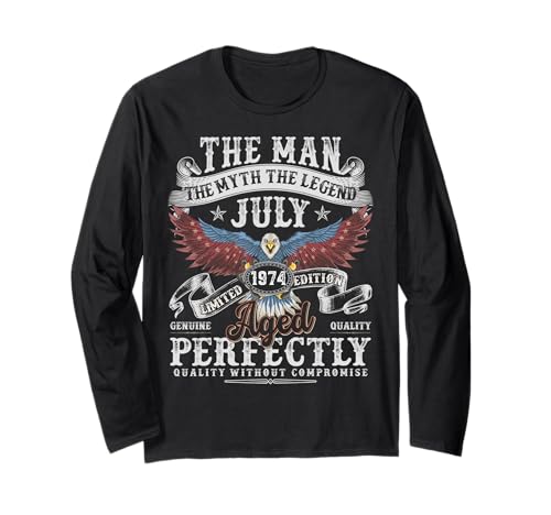 51. Geburtstag Geschenke Juli 1974 Männer Lustig 51 Jahre alt 1974 Langarmshirt 51. Geburtstag Geschenke Juli 1974 Männer Lustig 51 Jahre alt 1974 Langarmshirt von Vintage Birthday July Gifts For Men Funny