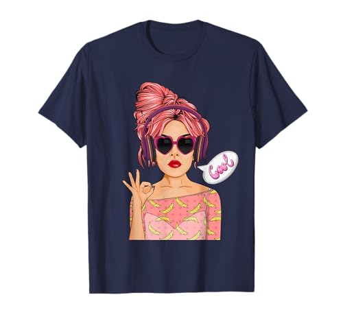 Cooles Comic-Mädchen-Pop-Art, Comic-Buch, Popart-Mädchen, mit Sonnenbrille T-Shirt Cooles Comic-Mädchen-Pop-Art, Comic-Buch, Popart-Mädchen, mit Sonnenbrille T-Shirt von Vintage Comic Book Art