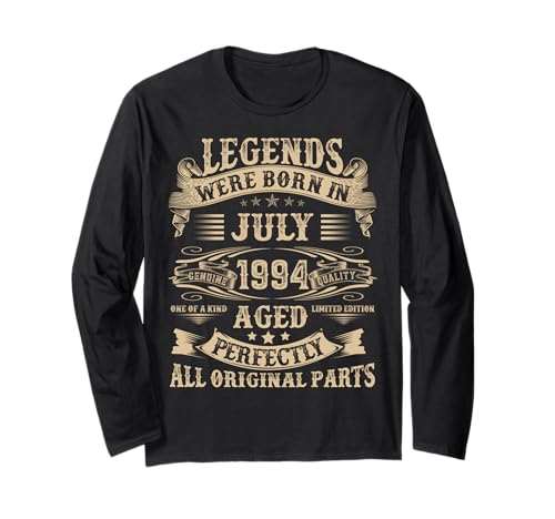 Juli 1994 31 Jahre alt Geburtstag Geschenke für Männer 31. Geburtstag Langarmshirt Juli 1994 31 Jahre alt Geburtstag Geschenke für Männer 31. Geburtstag Langarmshirt von Vintage July Birthday Tee For Men Women Funny
